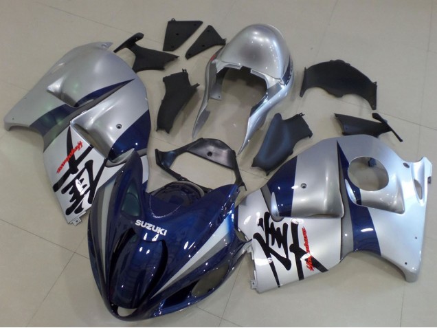 1996-2007 Silver Dark Blue Suzuki GSXR 1300 Hayabusa Motorcycle Fairings UK