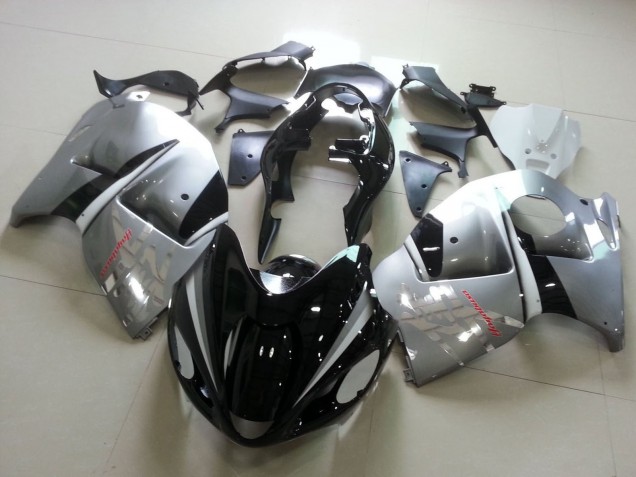 1996-2007 Glossy Black Silver Chrome Suzuki GSXR 1300 Hayabusa Motorcycle Fairings UK