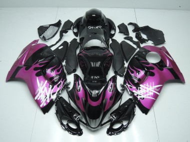 Buy 2008-2020 Glossy Black Purple Flame Suzuki GSXR 1300 Hayabusa Motorcycle Fairings UK