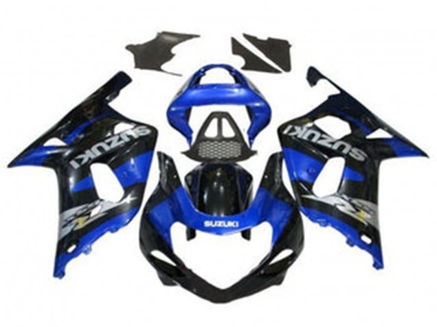 2000-2002 Blue Glossy Black Chrome Suzuki GSXR1000 Motorcycle Fairings UK