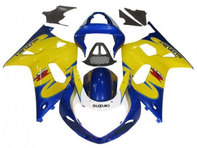 2000-2002 Yellow Blue Tribal Suzuki GSXR1000 Motorcycle Fairings UK