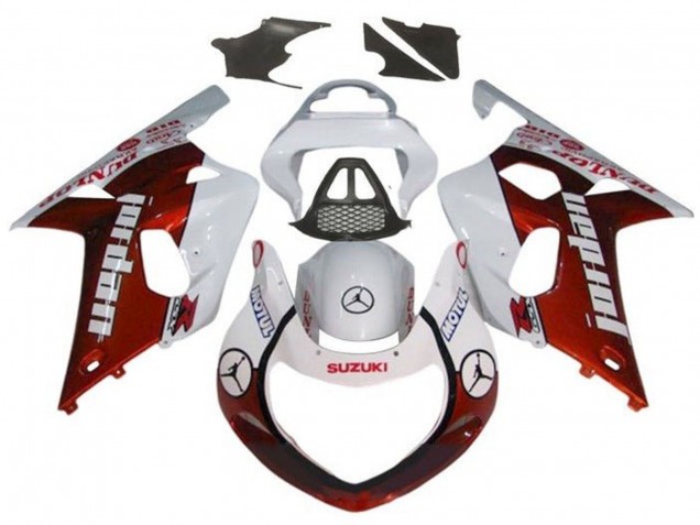 2000-2002 White Red Jordan Suzuki GSXR1000 Motorcycle Fairings UK
