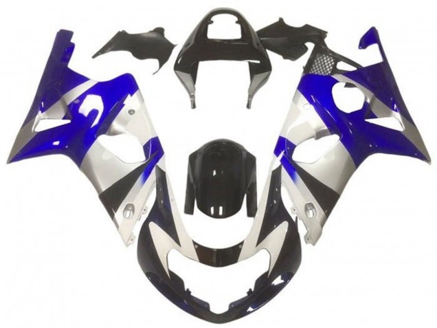 2000-2002 Silver Blue Glossy Black Suzuki GSXR1000 Motorcycle Fairings UK