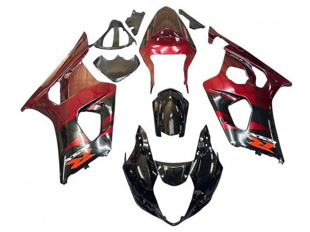 2003-2004 Red Glossy Black Suzuki GSXR 1000 Motorcycle Fairings UK