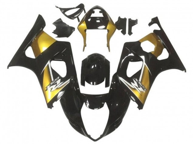 2003-2004 Gold Glossy Black Suzuki GSXR 1000 Motorcycle Fairings UK