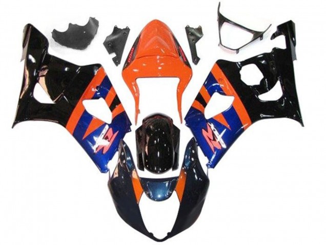2003-2004 Orange Blue Glossy Black Suzuki GSXR 1000 Motorcycle Fairings UK