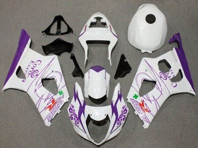 2003-2004 White Purple Corona Alstare Suzuki GSXR 1000 Motorcycle Fairings UK