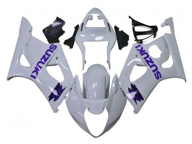 2003-2004 White Purple Suzuki GSXR 1000 Motorcycle Fairings UK