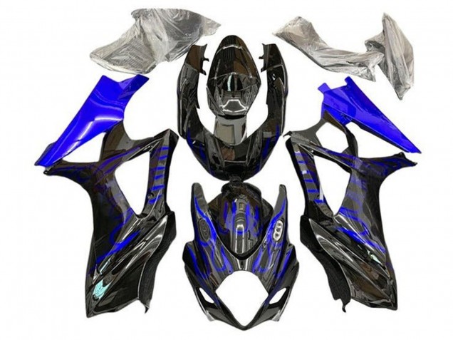 2005-2006 Black Blue Flame Suzuki GSXR 1000 Motorcycle Fairings UK