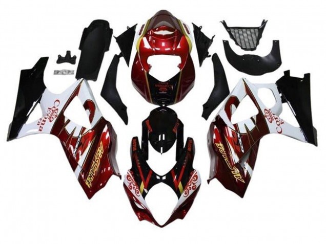 2005-2006 Black Red White Gold Suzuki GSXR 1000 Motorcycle Fairings UK