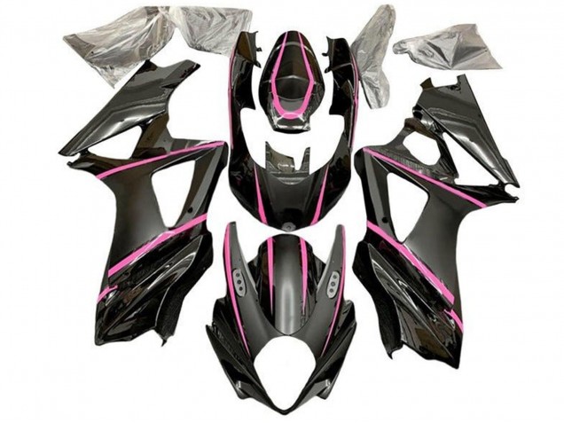 2005-2006 Glossy Black Matte Black Pink Suzuki GSXR 1000 Motorcycle Fairings UK