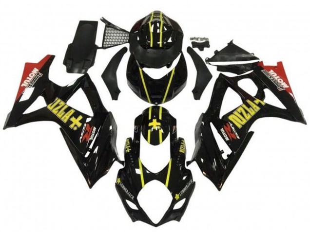 2005-2006 Black Gold Rizla Red Suzuki GSXR 1000 Motorcycle Fairings UK