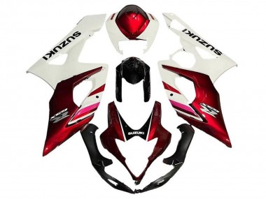 Buy 2005-2006 White Candy Red Black Suzuki GSXR 1000 Motorcycle Fairings UK