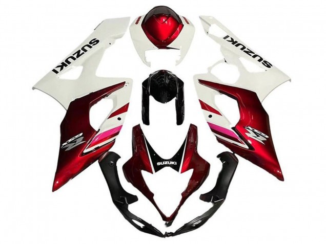 2005-2006 White Candy Red Black Suzuki GSXR 1000 Motorcycle Fairings UK