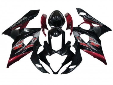 Buy 2005-2006 Glossy Black Red Silver Suzuki GSXR 1000 Motorcycle Fairings UK