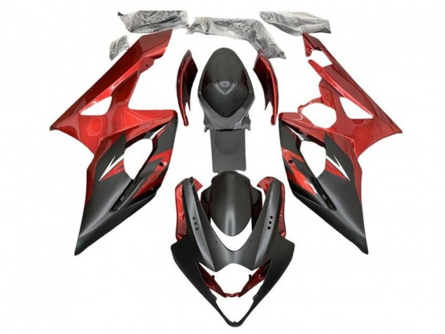 2005-2006 Candy Red Matte Black Suzuki GSXR 1000 Motorcycle Fairings UK