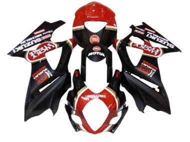 Buy 2005-2006 Matte Black Red Lucky Strike Suzuki GSXR 1000 Motorcycle Fairings UK