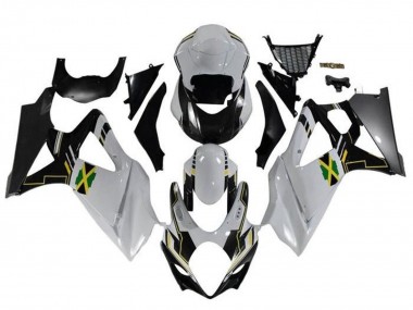 Buy 2005-2006 White Black Yellow Jamaica Suzuki GSXR 1000 Motorcycle Fairings UK