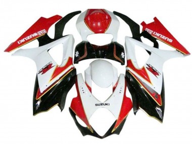 Buy 2005-2006 White Red Black Gold Suzuki GSXR 1000 Motorcycle Fairings UK