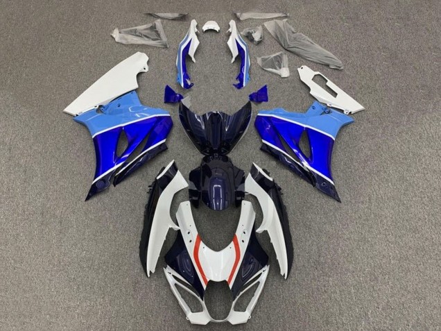 2017-2025 White Triple Blue Red Suzuki GSXR1000 Motorcycle Fairings UK