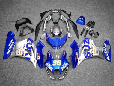 Buy 2017-2024 Blue Silver Ecstar 36 Suzuki GSXR1000 Motorcycle Fairings UK