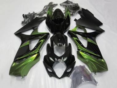 Buy 2007-2008 Green Glossy Black Suzuki GSXR 1000 Motorcycle Fairings UK
