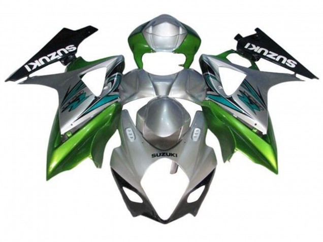 2007-2008 Silver Green Black Suzuki GSXR 1000 Motorcycle Fairings UK