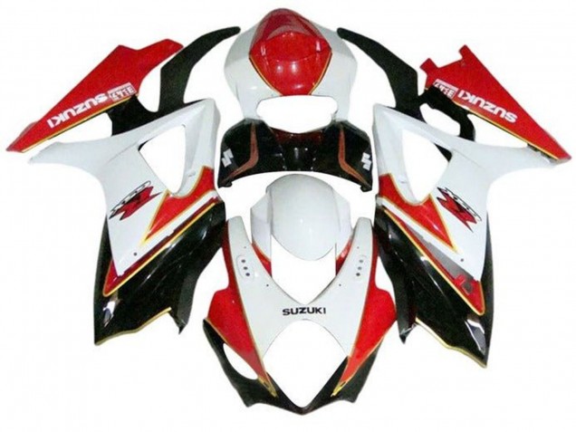2007-2008 White Red Gold Black Suzuki GSXR 1000 Motorcycle Fairings UK