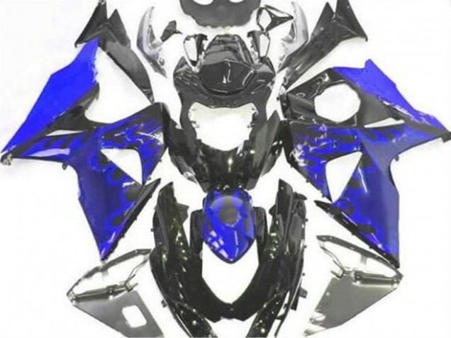 2009-2016 Glossy Black Blue Flame Suzuki GSXR 1000 Motorcycle Fairing UK