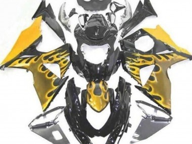 Buy 2009-2016 Glossy Black Yellow Flame Suzuki GSXR 1000 Motorcycle Fairings UK