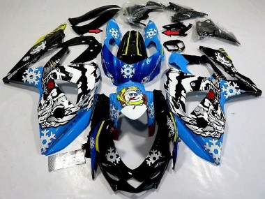 Buy 2009-2016 Blue Black White Snow Suzuki GSXR 1000 Motorcycle Fairings UK