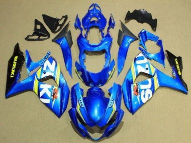 Buy 2009-2016 Blue White Yellow Stripe Black Suzuki GSXR 1000 Motorcycle Fairings UK