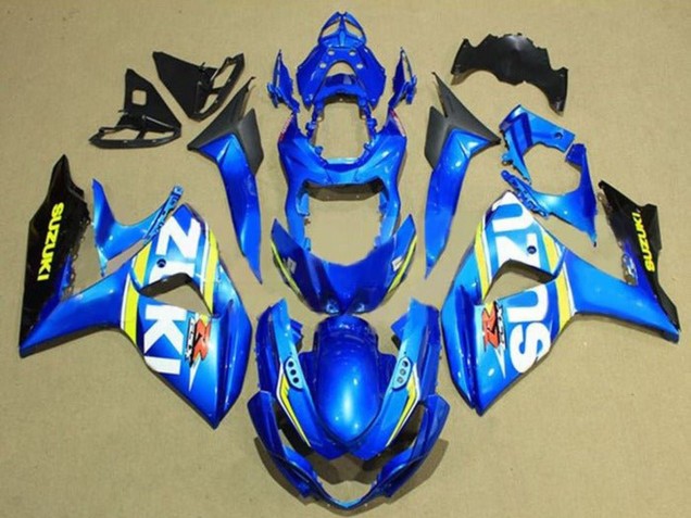 2009-2016 Blue White Yellow Stripe Black Suzuki GSXR 1000 Motorcycle Fairings UK