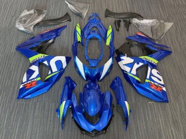 Buy 2009-2016 Blue Neon Green White Ecstar Suzuki GSXR 1000 Motorcycle Fairings UK