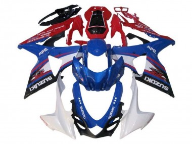 Buy 2009-2016 Blue White Red Black Stripe Suzuki GSXR 1000 Motorcycle Fairings UK