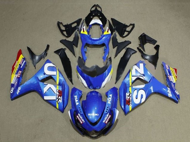 2009-2016 Blue White Yellow Stripe Suzuki GSXR 1000 Motorcycle Fairings UK