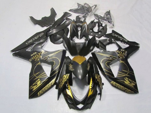 2009-2016 Black Gold Tribal Suzuki GSXR 1000 Motorcycle Fairings UK
