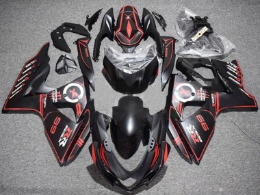Buy 2009-2016 Matte Black Red Pinstripe Suzuki GSXR 1000 Motorcycle Fairings UK