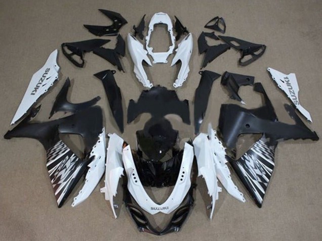 2009-2016 White Black Silver Checker Suzuki GSXR 1000 Motorcycle Fairings UK