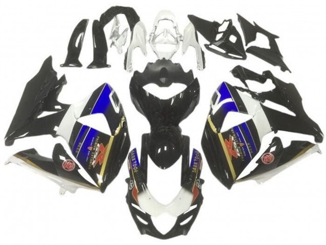 2009-2016 White Blue Black Gold Stripe Suzuki GSXR 1000 Motorcycle Fairings UK