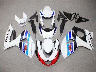Buy 2009-2016 White Blue Red Black Stripe Suzuki GSXR 1000 Motorcycle Fairings UK