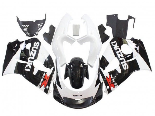 1996-2000 White Black Red Suzuki GSXR 600 / GSXR 750 Motorcycle Fairings UK