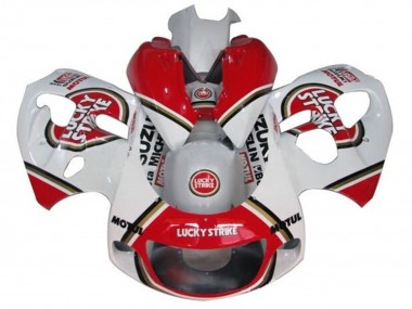 Buy 1996-2000 White Red Lucky Strike Suzuki GSXR 600 / GSXR 750 Motorcycle Fairings UK