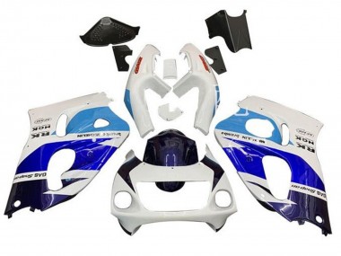 Buy 1996-2000 White Triple Blue Suzuki GSXR 600 / GSXR 750 Motorcycle Fairings UK