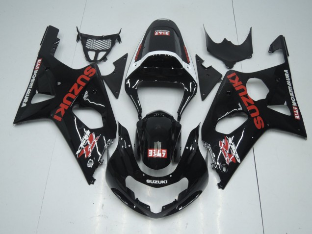 2001-2003 Glossy Black Red White Yoshimura Suzuki GSXR 600 / GSXR 750 Motorcycle Fairings UK