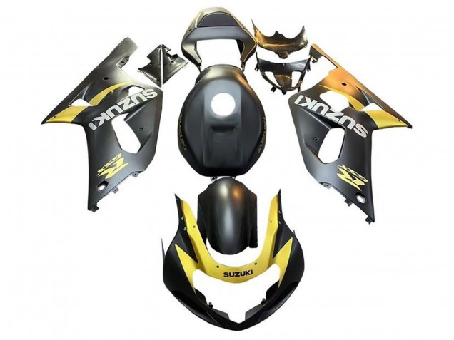 2001-2003 Matte Black Yellow Suzuki GSXR 600 / GSXR 750 Motorcycle Fairings UK