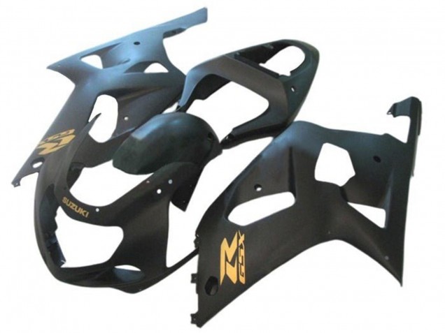 2001-2003 Matte Black Gold Suzuki GSXR 600 / GSXR 750 Motorcycle Fairings UK