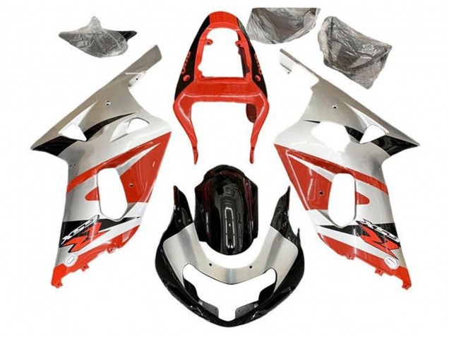 2001-2003 Silver Red Glossy Black Suzuki GSXR 600 / GSXR 750 Motorcycle Fairings UK