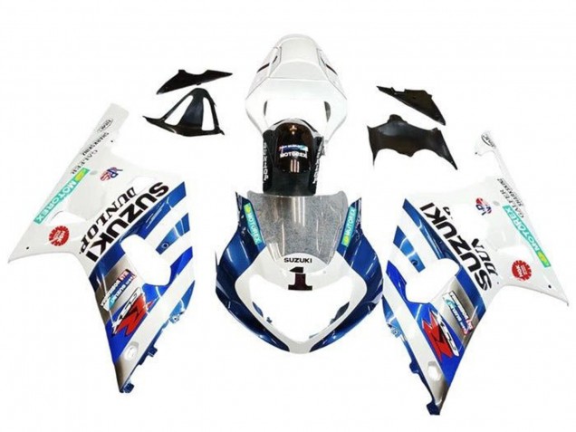2001-2003 White Blue Stripe Red Black Suzuki GSXR 600 / GSXR 750 Motorcycle Fairings UK