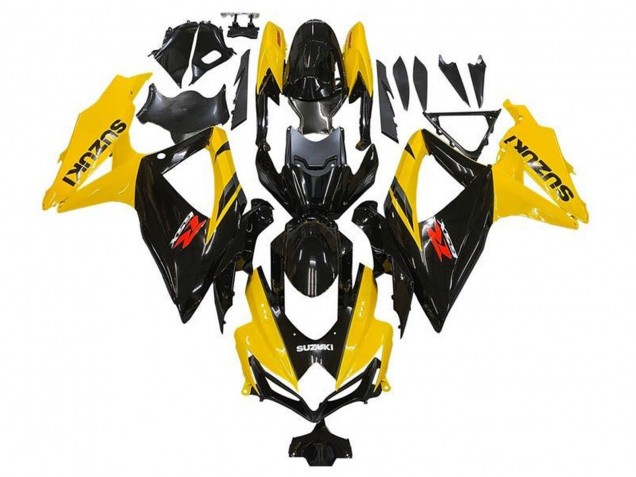 2008-2010 Yellow Glossy Black Red Suzuki GSXR 600 / GSXR 750 Motorcycle Fairings UK